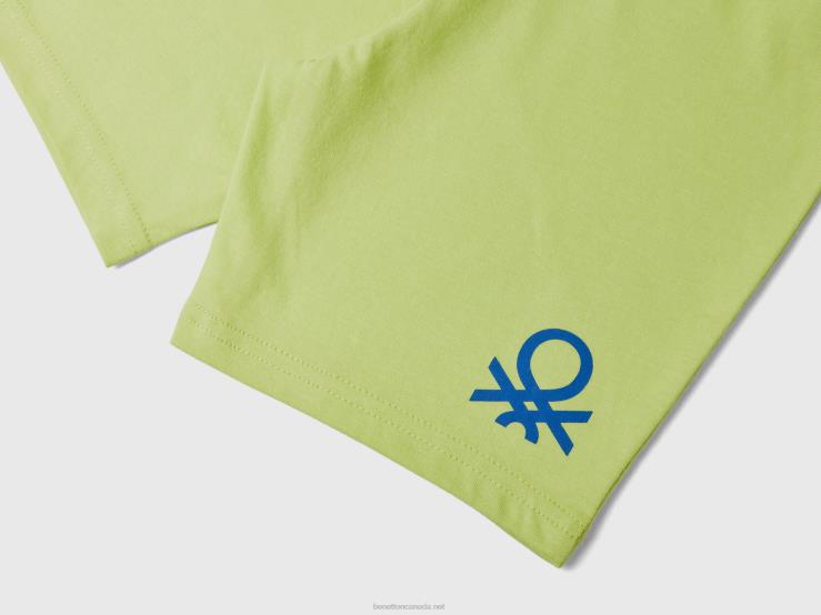 Bermudas In Jersey B4BF2357 Benetton Kids Neon Green