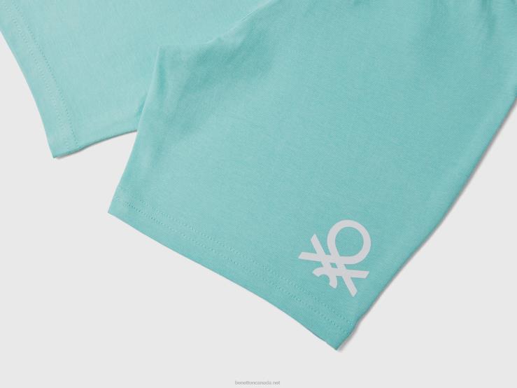 Bermudas In Jersey B4BF2358 Benetton Kids Sky Blue