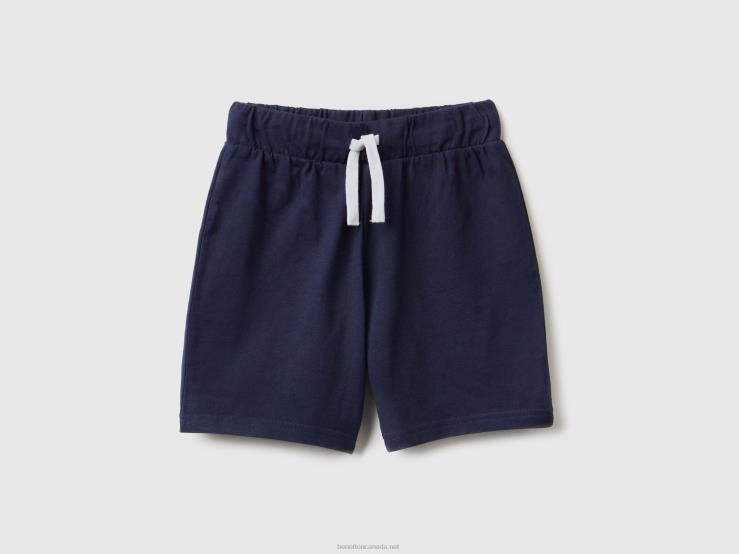 Bermudas In Jersey B4BF2370 Benetton Kids Dark Blue