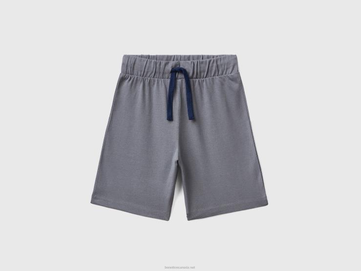 Bermudas In Jersey B4BF2386 Benetton Kids Dark Gray
