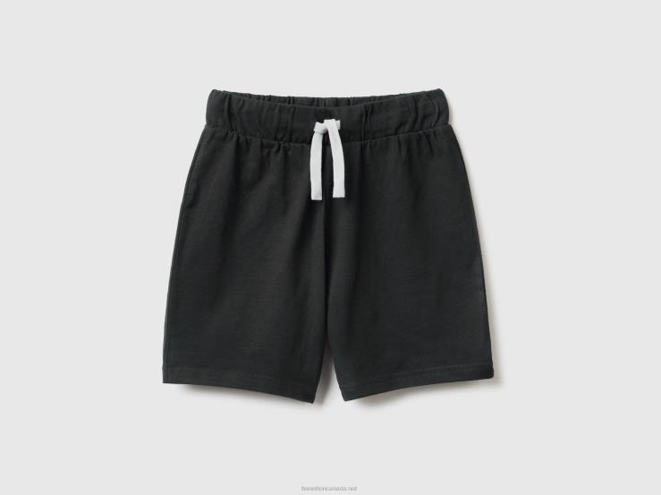 Bermudas In Jersey B4BF2388 Benetton Kids Black
