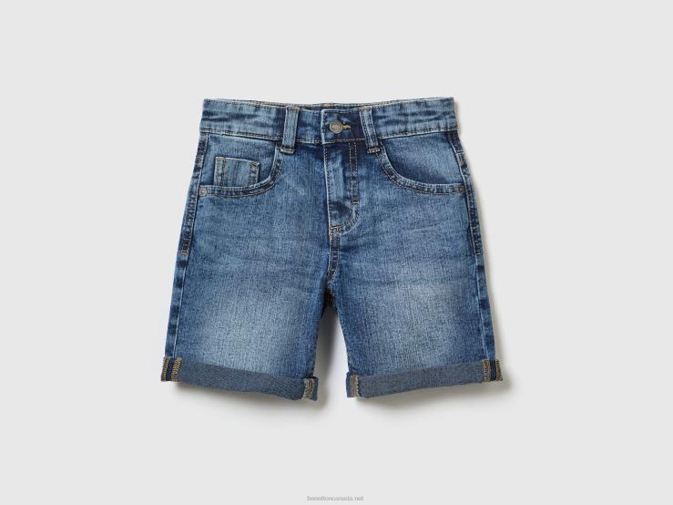 "Eco-Recycle" Denim Bermudas B4BF2379 Benetton Kids Blue