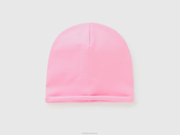 Cap In Stretch Cotton B4BF3063 Benetton Kids Pink