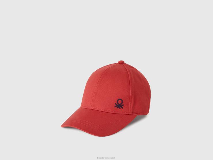 Cap With Visor B4BF2410 Benetton Kids Brick Red