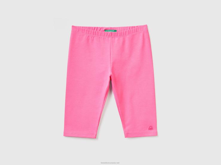 3/4 Leggings In Stretch Cotton B4BF5675 Benetton Kids Pink