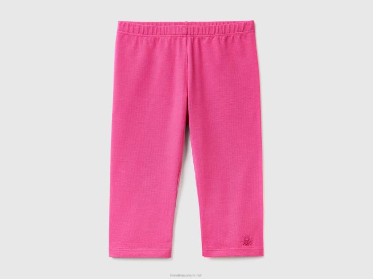 3/4 Leggings In Stretch Cotton B4BF5688 Benetton Kids Fuchsia