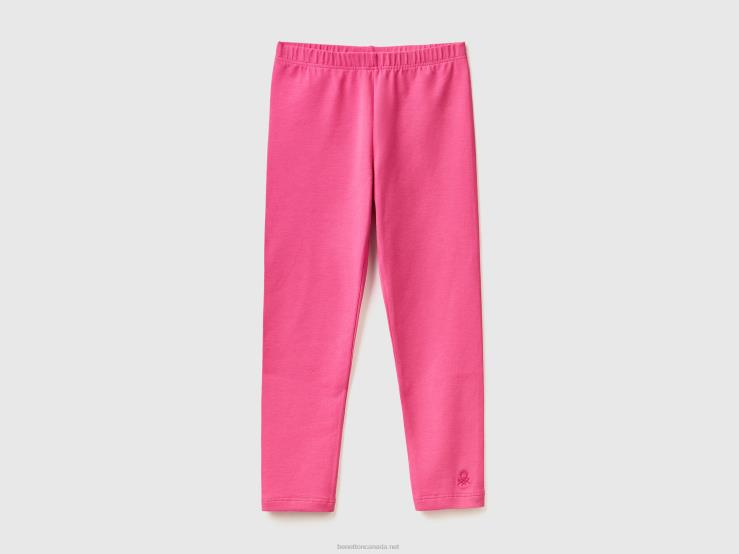 Stretch Cotton Leggings B4BF2969 Benetton Kids Fuchsia