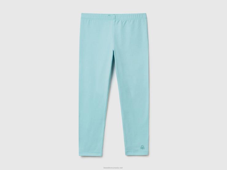 Stretch Cotton Leggings B4BF5674 Benetton Kids Aqua