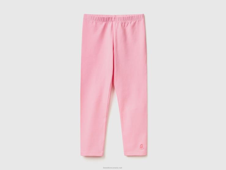 Stretch Cotton Leggings B4BF5685 Benetton Kids Pink