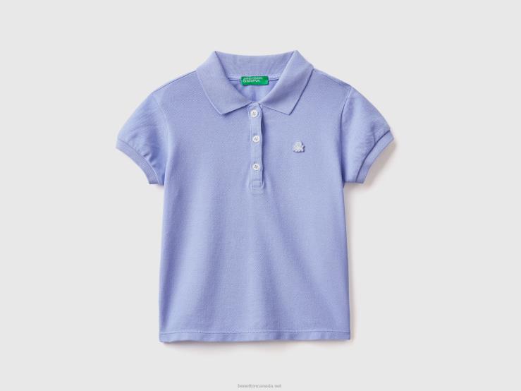 Regular Fit Polo In Organic Cotton B4BF2847 Benetton Kids Periwinkle