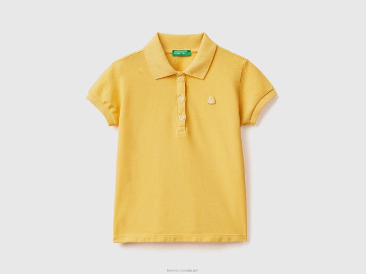 Regular Fit Polo In Organic Cotton B4BF5590 Benetton Kids Yellow