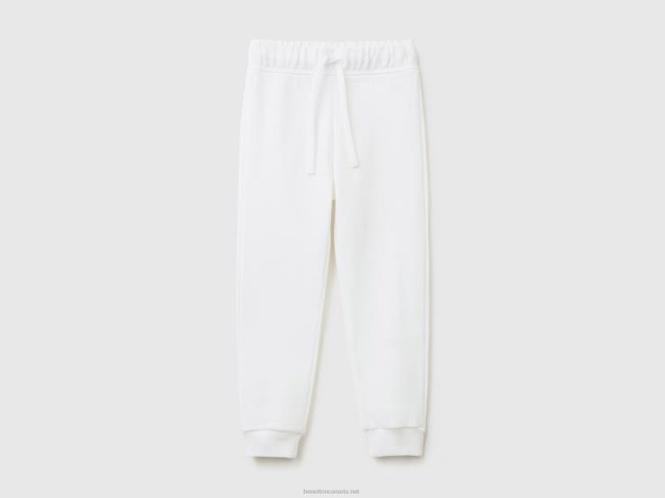 Sweatpants In Organic Cotton B4BF2996 Benetton Kids White