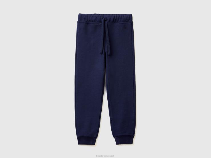 Sweatpants In Organic Cotton B4BF3019 Benetton Kids Dark Blue