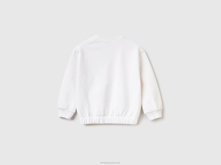 Crew Neck Peanuts Sweatshirt B4BF2915 Benetton Kids White