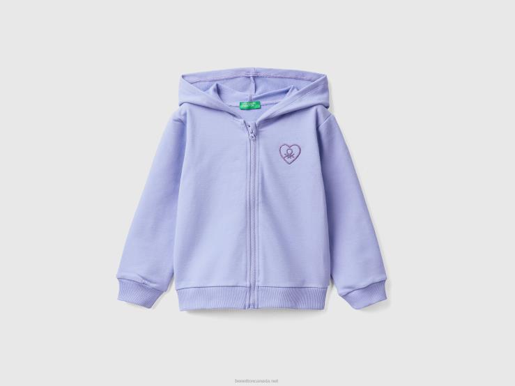 Zip-Up Hoodie B4BF5614 Benetton Kids Periwinkle