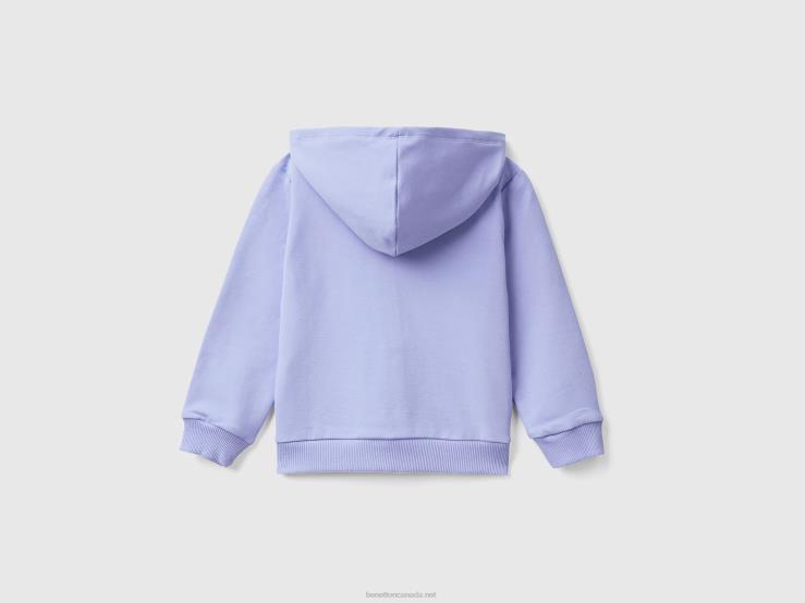 Zip-Up Hoodie B4BF5614 Benetton Kids Periwinkle