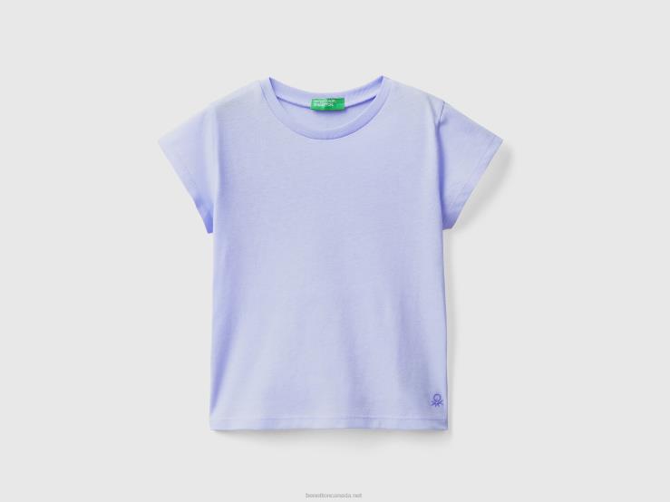 100% Organic Cotton T-Shirt B4BF5569 Benetton Kids Periwinkle