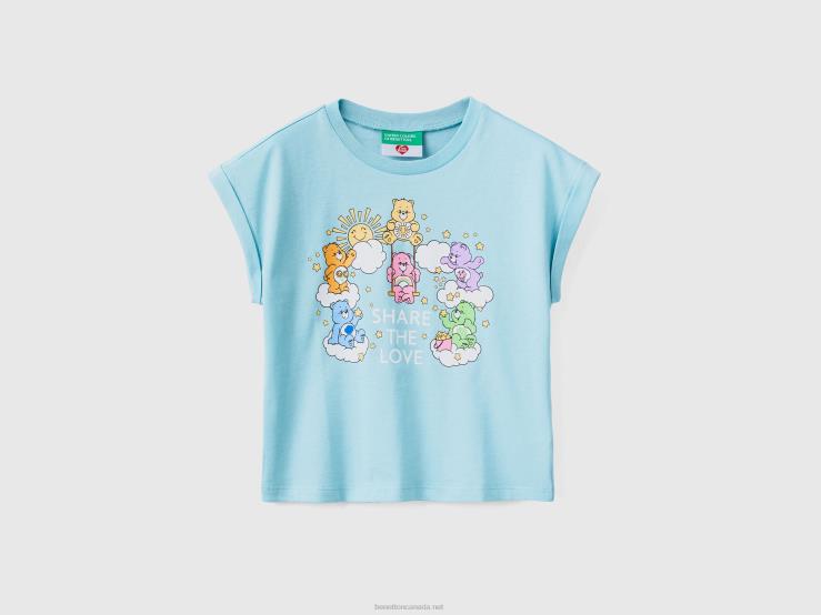 T-Shirt With Care Bears Print B4BF2864 Benetton Kids Aqua