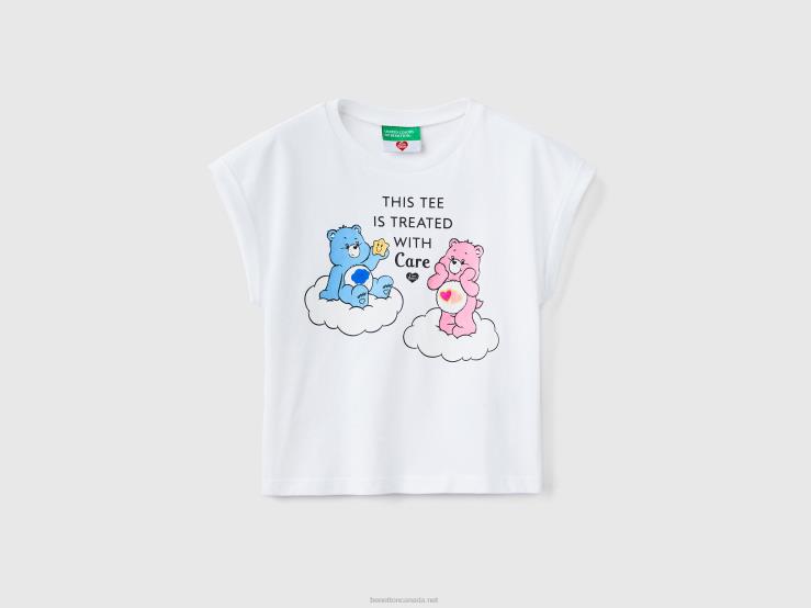 T-Shirt With Care Bears Print B4BF5565 Benetton Kids White