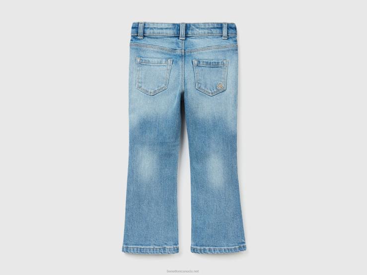 Five Pocket Flared Jeans B4BF3043 Benetton Kids Light Blue