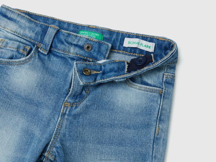Five Pocket Flared Jeans B4BF3043 Benetton Kids Light Blue