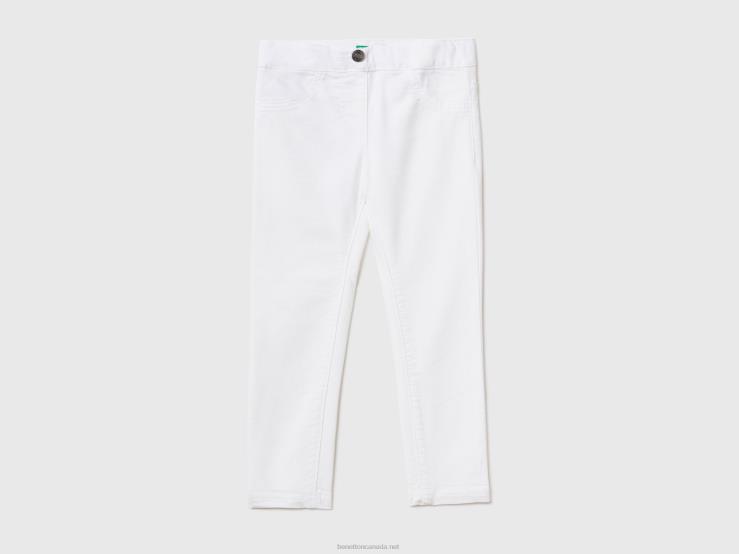 Jeggings In Stretch Cotton Blend B4BF5708 Benetton Kids White