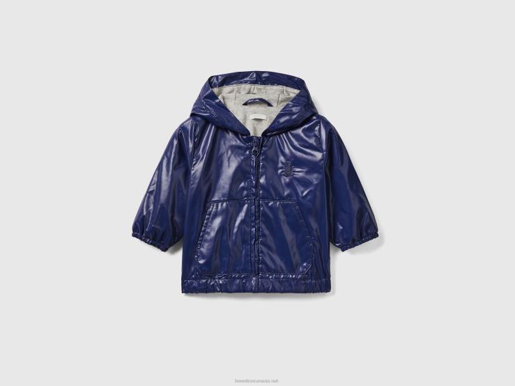 Lightweight Jacket With Hood B4BF5733 Benetton Kids Dark Blue