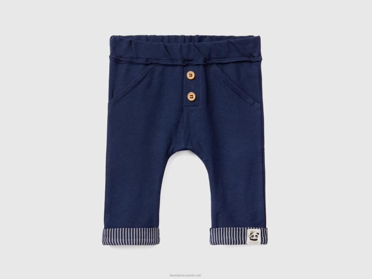 Sweatpants With Cuffs B4BF3265 Benetton Kids Dark Blue