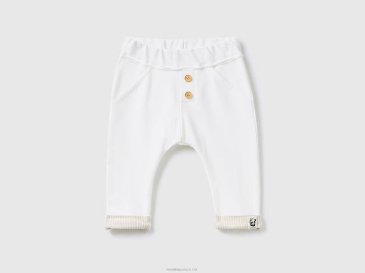 Sweatpants With Cuffs B4BF5913 Benetton Kids Creamy White