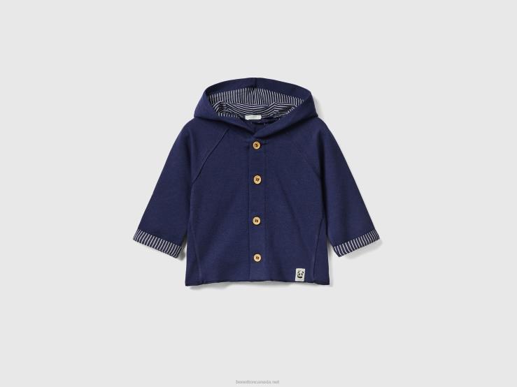 Zip-Up Hoodie B4BF3117 Benetton Kids Dark Blue