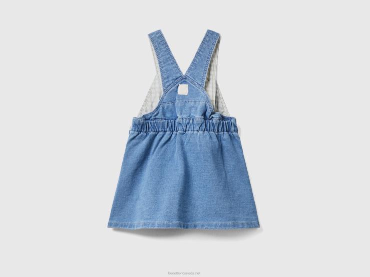 Denim-Look Dungaree Skirt B4BF3081 Benetton Kids Blue
