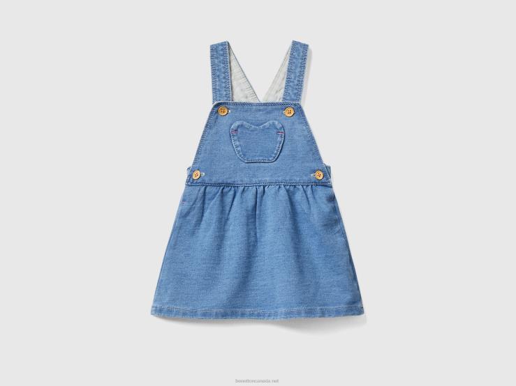 Denim-Look Dungaree Skirt B4BF5756 Benetton Kids Blue