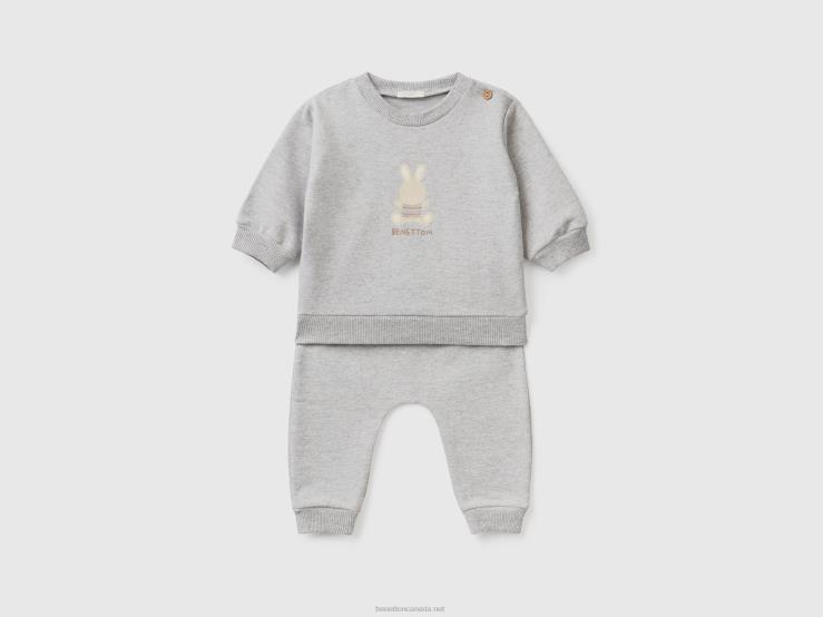 Light Sweat Outfit B4BF5757 Benetton Kids Gray