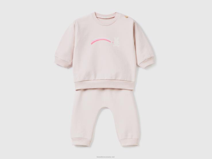 Light Sweat Outfit B4BF5759 Benetton Kids Soft Pink