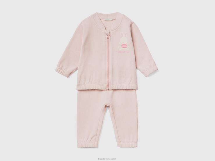 Sweat Sports Outfit B4BF5750 Benetton Kids Soft Pink