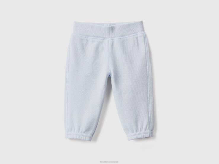 Soft Sweatpants With Embroidery B4BF3229 Benetton Kids Sky Blue