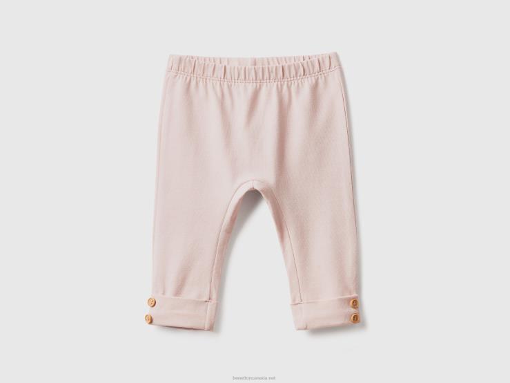 Stretch Cotton Leggings B4BF3253 Benetton Kids Soft Pink