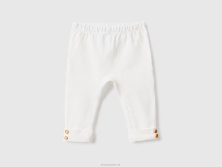 Stretch Cotton Leggings B4BF5926 Benetton Kids Creamy White