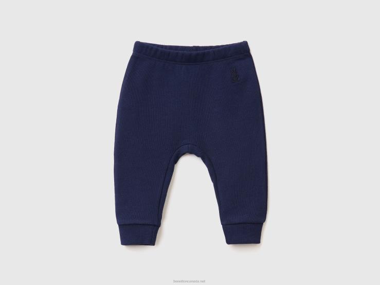 Sweatpants In Organic Cotton B4BF3278 Benetton Kids Dark Blue