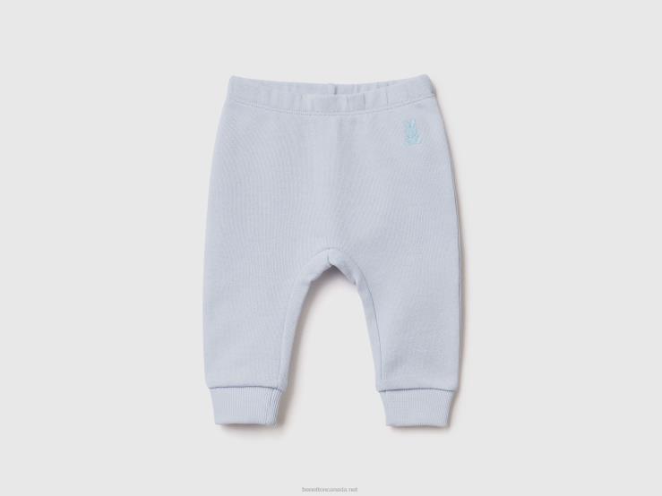 Sweatpants In Organic Cotton B4BF3281 Benetton Kids Sky Blue