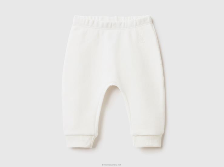 Sweatpants In Organic Cotton B4BF5951 Benetton Kids Creamy White