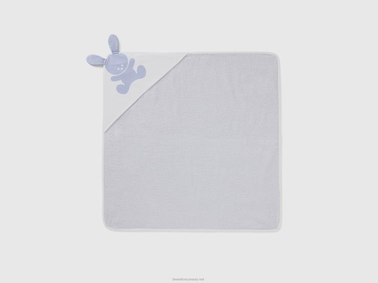 Boxy Robe In Cotton Terry B4BF3311 Benetton Kids Sky Blue