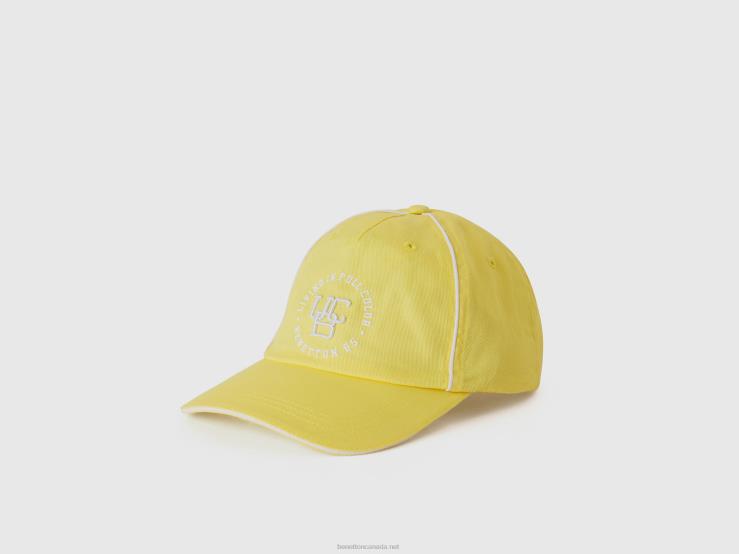 Cap With Brim B4BF1498 Benetton Men Yellow