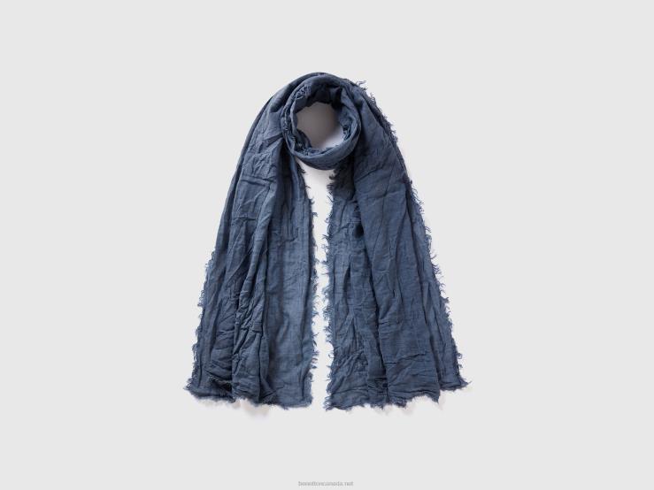 Scarf In Viscose Blend B4BF1500 Benetton Men Blue