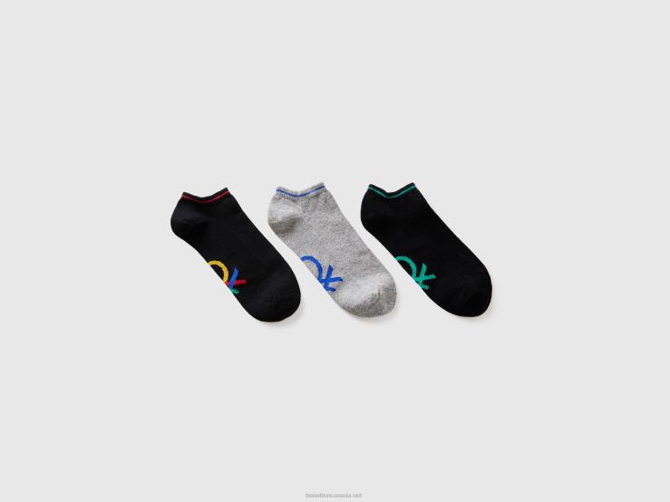 Sock Set With Logo B4BF856 Benetton Men Multi-Color