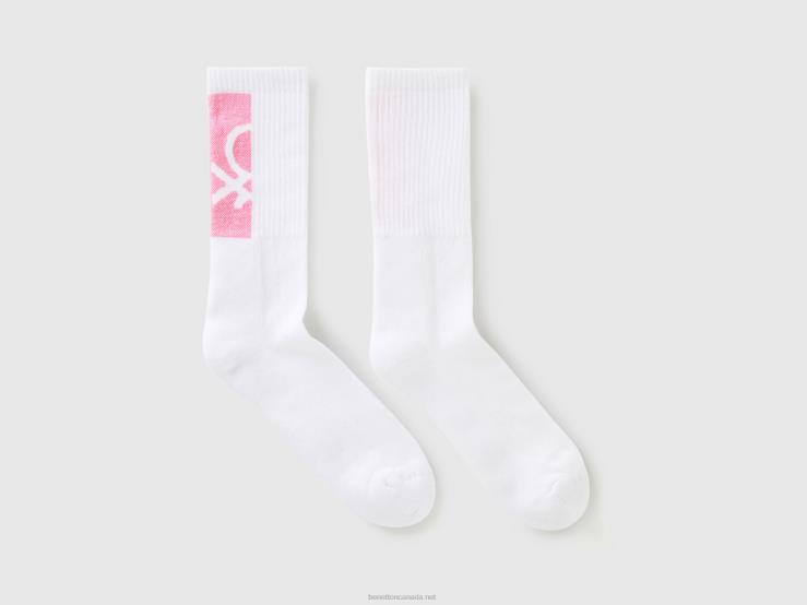 Terry Socks With Logo B4BF885 Benetton Men White