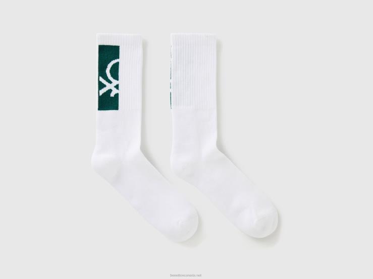 Terry Socks With Logo B4BF936 Benetton Men White