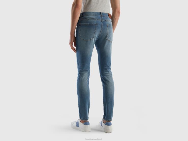 Skinny Fit Jeans B4BF1490 Benetton Men Light Blue