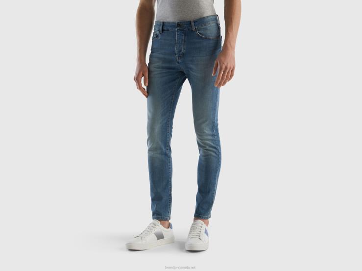 Skinny Fit Jeans B4BF4682 Benetton Men Light Blue