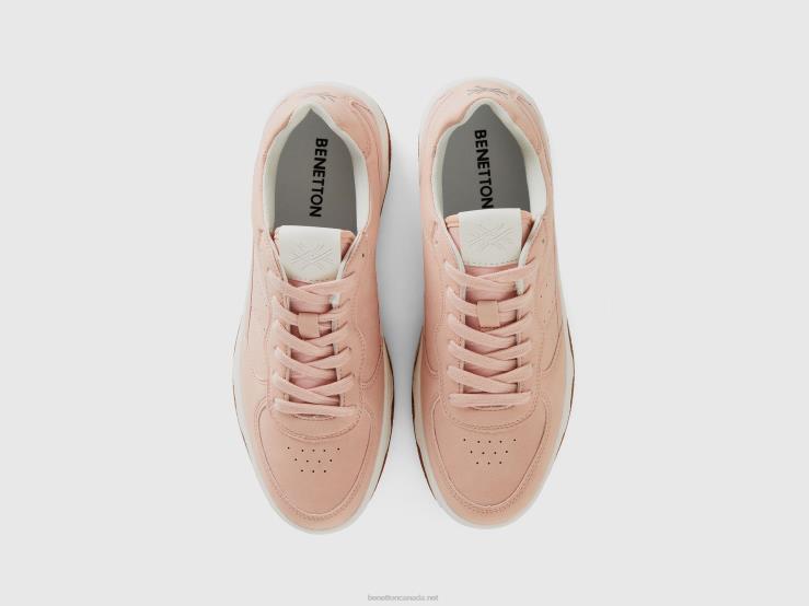 Pink Low-Top Sneakers B4BF1558 Benetton Men Soft Pink